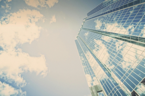 Glass skyscraper