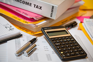 税，入息税，计算器，笔，财政，财务，预算