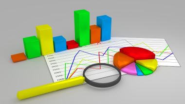 Graph, diagram, chart, analysis, data, finance, magnifier, statistics
