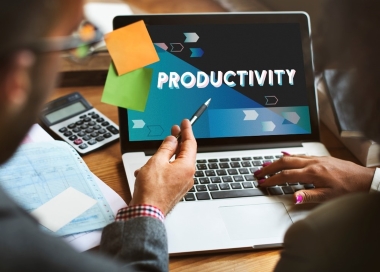 Productivity, laptop, memo, pointing, calculator, pen