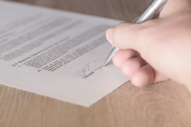 Contract, signature, signing, pen, document