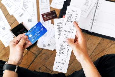 Bills, receipt, credit card, payment, debt