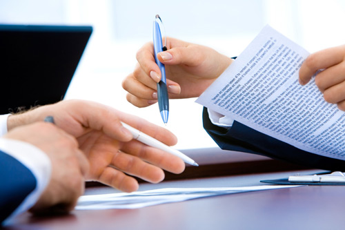 hands, pen, document