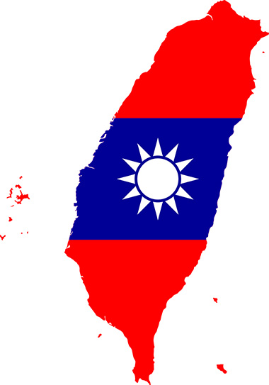 地理,旗帜,台湾,地图