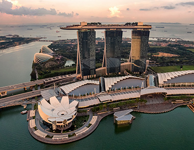新加坡,滨海湾金沙,酒店,日落